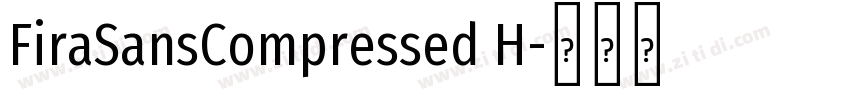 FiraSansCompressed H字体转换